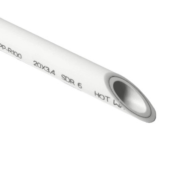 Труба армированная фольгой в центре Pro Aqua DUO SDR 6 Белая 4м PA3901440 PP-R (PA39014)