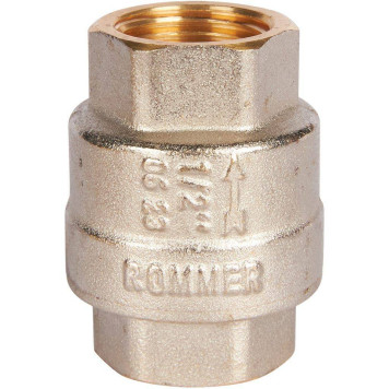 Клапан обратный пружинный муфтовый с металлическим седлом ROMMER RVC-0001-000015 1/2 (RVC-0001-000015)