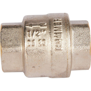 Клапан обратный пружинный муфтовый с металлическим седлом ROMMER RVC-0001-000015 1/2 (RVC-0001-000015)-3