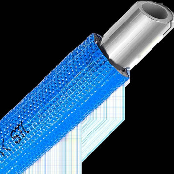 Труба STOUT SPI-0004-002028 20х2,8 (бухта 100 метров) PEX-a из сшитого полиэтилена с кислородным слоем, серая в теплоизоляции (синяя) (SPI-0004-002028)-1