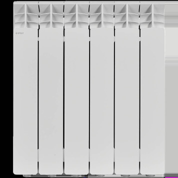 Радиатор алюминиевый STOUT GAMMA 500 6 секций боковое подключение (белый RAL 9010) SRA-3310-050006 (SRA-3310-050006)-1