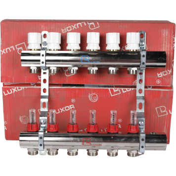 Коллектор LUXOR CD 477/6 с расходомерами-7