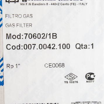 Фильтр газовый Watts 1 apos; apos; FG 25 ( до 1 бара) (10020991)-6