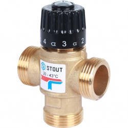 Термостатический смесительный клапан STOUT для систем отопления и ГВС G 1” M SVM-0120-164325