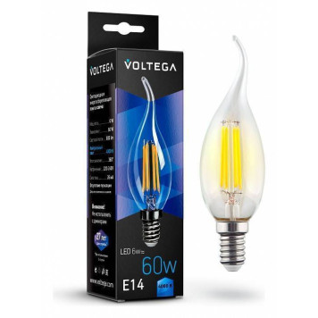 Лампа светодиодная Voltega Candle wind 6W 7018