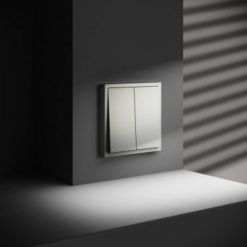 Выключатель двухклавишный без рамки Voltum S70 VLS020105-4