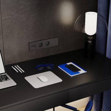 Выключатель двухклавишный без рамки Voltum S70 VLS020108-5