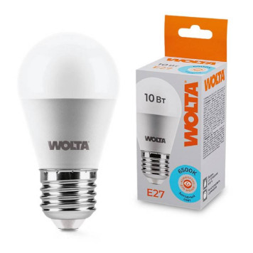 Лампа светодиодная Wolta E27 10Вт 6500K 25W45GL10E27-1