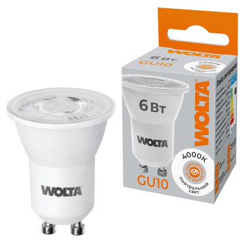 Лампа светодиодная Wolta WSTD-JCDR-MR11-6W4KGU10-L