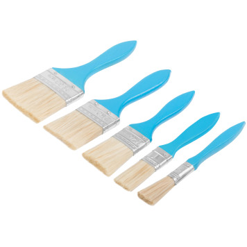 Кисти флейцевые, синяя ручка, набор 5 шт. (1/2, 1, 1,5, 2,2,5)-1