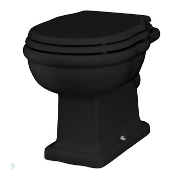 Artceram Hermitage Унитаз приставной 36х55см, выпуск в стену, цвет: черный. HEV003 03 00 nero