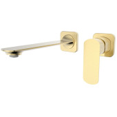AQM6315BG Monza Смеситель для раковины 200 мм, настен., на 2 отв., Комплект, Brushed gold AQM6315BG