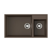 Omoikiri Tedori 85-2-U ES Кухонная мойка из Tetogranit 85x23,5 см, цвет: espresso 4997240