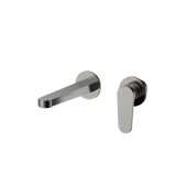 AQM6915GM Novara Смеситель для раковины настенный на 2отв., цвет металл AQM6915GM