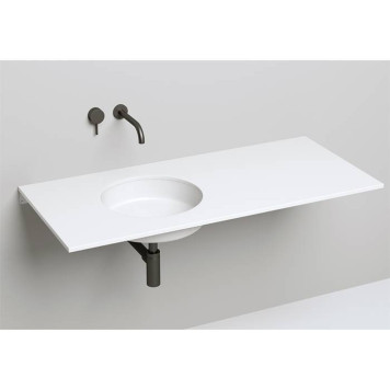 Salini Marea Раковина врезная снизу 42х42х12.8cм, без отв., без перелива, S-Stone, цвет: белый матовый. 1802204M