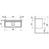 Laufen Base База с раковиной, 93х39х53см, подвесная, c 2 ящиками, покрытие LLC, цвет: белый глянцевый