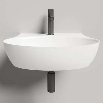 Salini Alda Wall 02 Раковина 58х45х15cм, с 1 отв., сифон, слив-пер, мат-л: S-Stone, цвет: белый матовый. 140321M-5