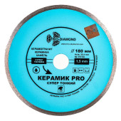Диск алмазный Trio-Diamond алмазный отрезной 180*25,4 сплошной керамик PRO супер тонкий