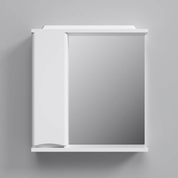 M80MPL0651WG Зеркальный шкаф с подсветкой 65 см, левый, белый глянец-4