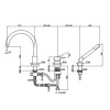 Cisal Less New Смеситель на борт ванны, на 3 отв. с ручной лейкой, цвет: хром
