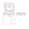 Artceram/Hidra HI-LINE Раковина 60х50 см, 1 отв., подвесная/накладная, цвет: белый. HIL002 01 00bi*1