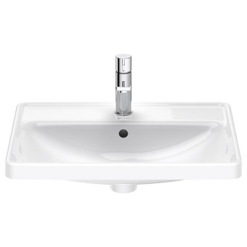 Duravit D-Neo Раковина 60х40см., встраиваемая сверху, с переливом, 1 отв., цвет: белый-1