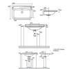 Kerasan Waldorf Раковина 80х55 см, 1 отв., керамическая, цвет: белый/золото