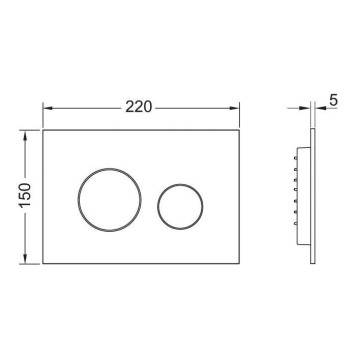 TECE Loop Панель смыва с двумя клавишами, цвет: хром глянцевый-1