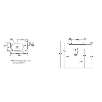 Globo Forty3 Полотенцедержатель для раковины SCT55.BI*0, подвесной, цвет: хром-1
