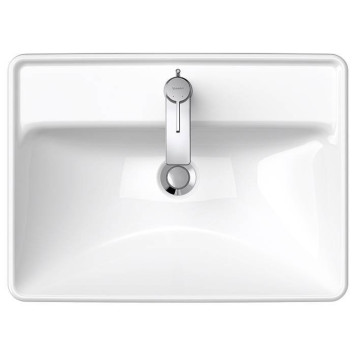 Duravit D-Neo Раковина 60х40см., встраиваемая сверху, с переливом, 1 отв., цвет: белый-2
