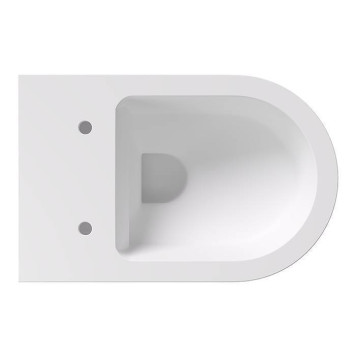 Alice Hide Round Унитаз 57х37см., подвесной, безободковый, с сиденьем и крышкой с микролифтом, с набором для крепления, цвет: белый матовый. 31170109SET-5
