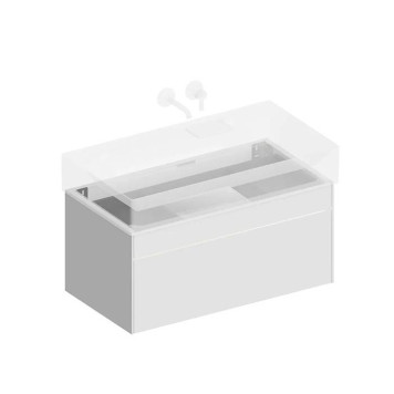 Kerama Marazzi Logica Тумба подвесная 86.8x46x40.3см., 2 ящика, цвет: белоснежный-4