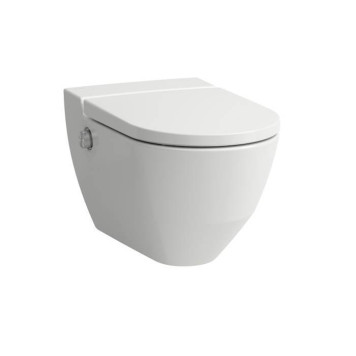 Laufen Cleanet Navia Унитаз-биде подвесной 58х37х38см, безободковый в комплекте с съемным сиденьем с микролифтом, цвет: белый-5