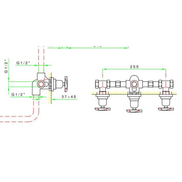 Nicolazzi Forest Внутрення часть для встроенного смесителя 1433