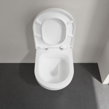 VilleroyBoch Architectura Комплект Унитаз-подвесной 37х53х33см., сиденье с функцией QuickRelease, Softclose, цвет: альпийский белый. 4694HR01-4