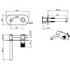 Boheme Stick Смеситель из стены, цвет: Chrome Touch Chrome 125-CRCR.2