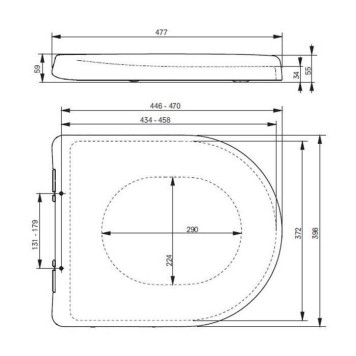 TOTO MH Сиденье 39.8x47.7x5.9см, для унитазов CW161Y, CW162Y, CW163Y, цвет: белый-1