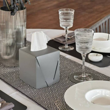 ADJ Салфетница Kleenex, 12x12xH12 см., цвет: серый/черный-1