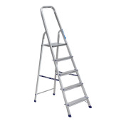 Стремянка Алюмет 5 ступеней алюминиевая матовая