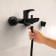 Hansgrohe Rebris S Смеситель для ванны, настенный, цвет: черный матовый. 72440670