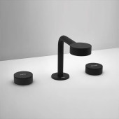 CISAL Slim Смеситель для раковины на 3 отверстия с донным клапаном, цвет: черный матовый. SM00102040
