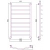 Сунержа Галант Полотенцесушитель водяной 60x100h, цвет: без покрытия 00-0200-1060