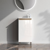 M85AFSX0451WG База под раковину, напольная, 45 см, 1 дверца, белый глянец