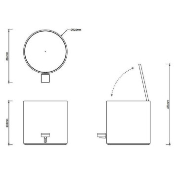 Decor Walther All in Корзина для белья, напольная, цвет: черный матовый. 0615460-1