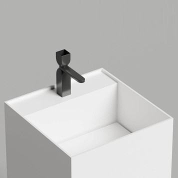 Salini Armonia Square TOP 01 Раковина напольная 45х45х90м., с 1 отв., мат-л: S-Stone, цвет: белый матовый. 130521TM-2