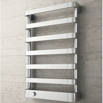 Irsap Step_E Полотенцесушитель электрический 50x77.5x10.7см ( 7плоск.трубок), мощность:250 ватт, с электр/термостатом. цвет: хром Дизайн Antonio Citterio