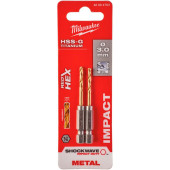 Сверло по металлу Milwaukee RedHEX HSS-G TiN 3,0мм (2шт) (763)