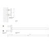 Decor Walther Mikado HTH1 Полотенцедержатель поворотный 40см, подвесной, цвет: розовое золото. 0520516
