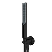 Bossini Apice Комплект для душа с держателем с подводом воды, ручным душем Slim и шлангом 1500 мм., цвет: черный матовый. CE3004C.073