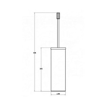 Bertocci Officina 01 Ершик для унитаза, напольный, цвет: золото матовое. 127 7522 5050-1